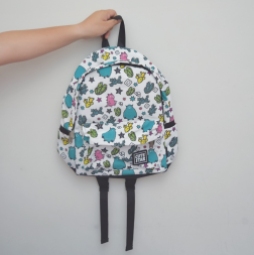 Cute Star Alien Holiday Canvas Backpack1