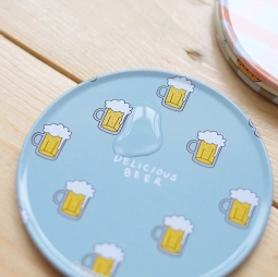 Beer and Chicken Tin Coaster Set2