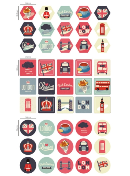 London Mini Sticker Pack2
