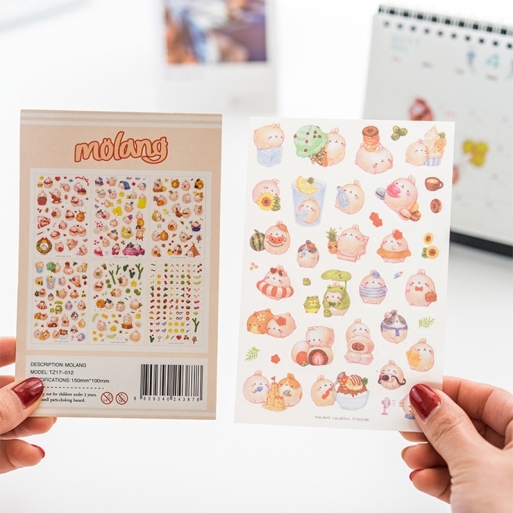 Molang Colorful Diary Deco Stickers2
