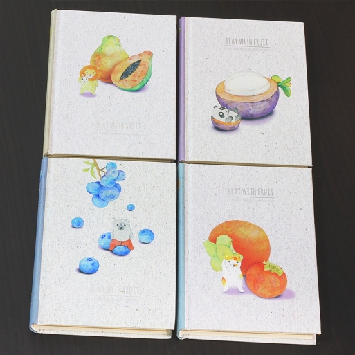Play With Fruit Hardcover Plain Notebook5