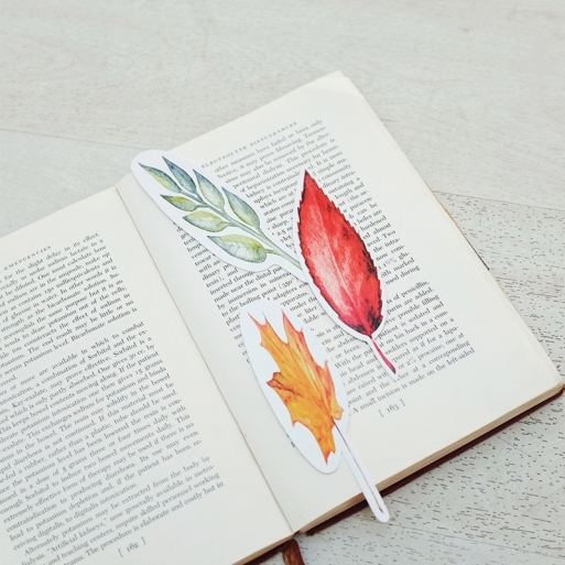 Scenery and Leaves Paper Bookmark Set3