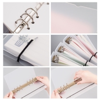 Frosted Plastic File Binder 6 Ring A63