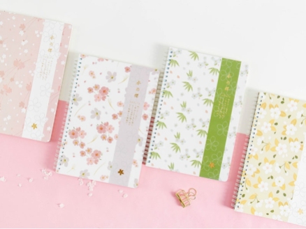 Sakura Season Spiral Ruled Notebook