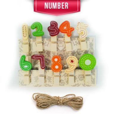 CUTE WOODEN CLIPS number