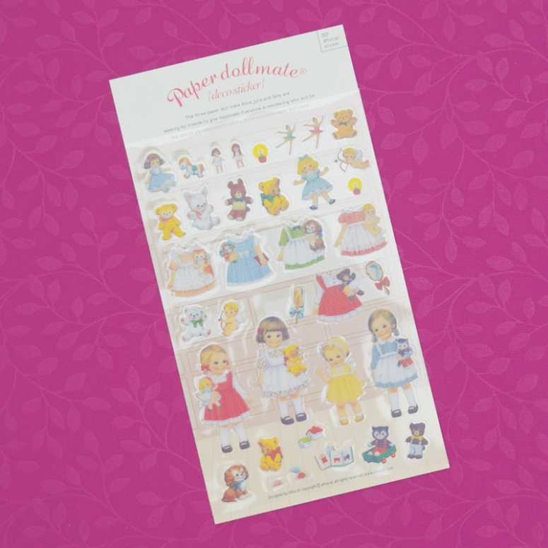 Paper Doll Mate Shopping Diary Deco Stickers