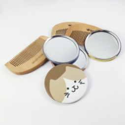 Bonjour Wooden Comb and Mirror Set3